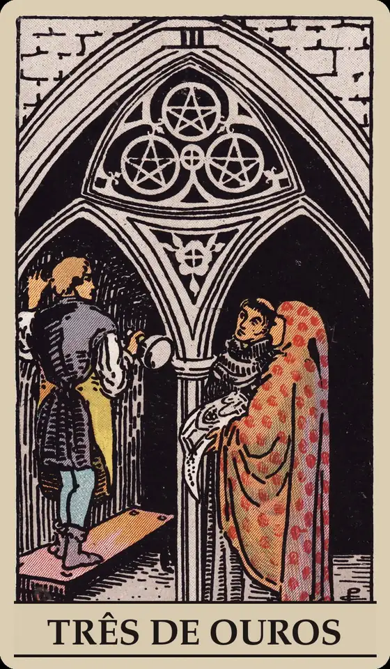 Carta Três de Ouros